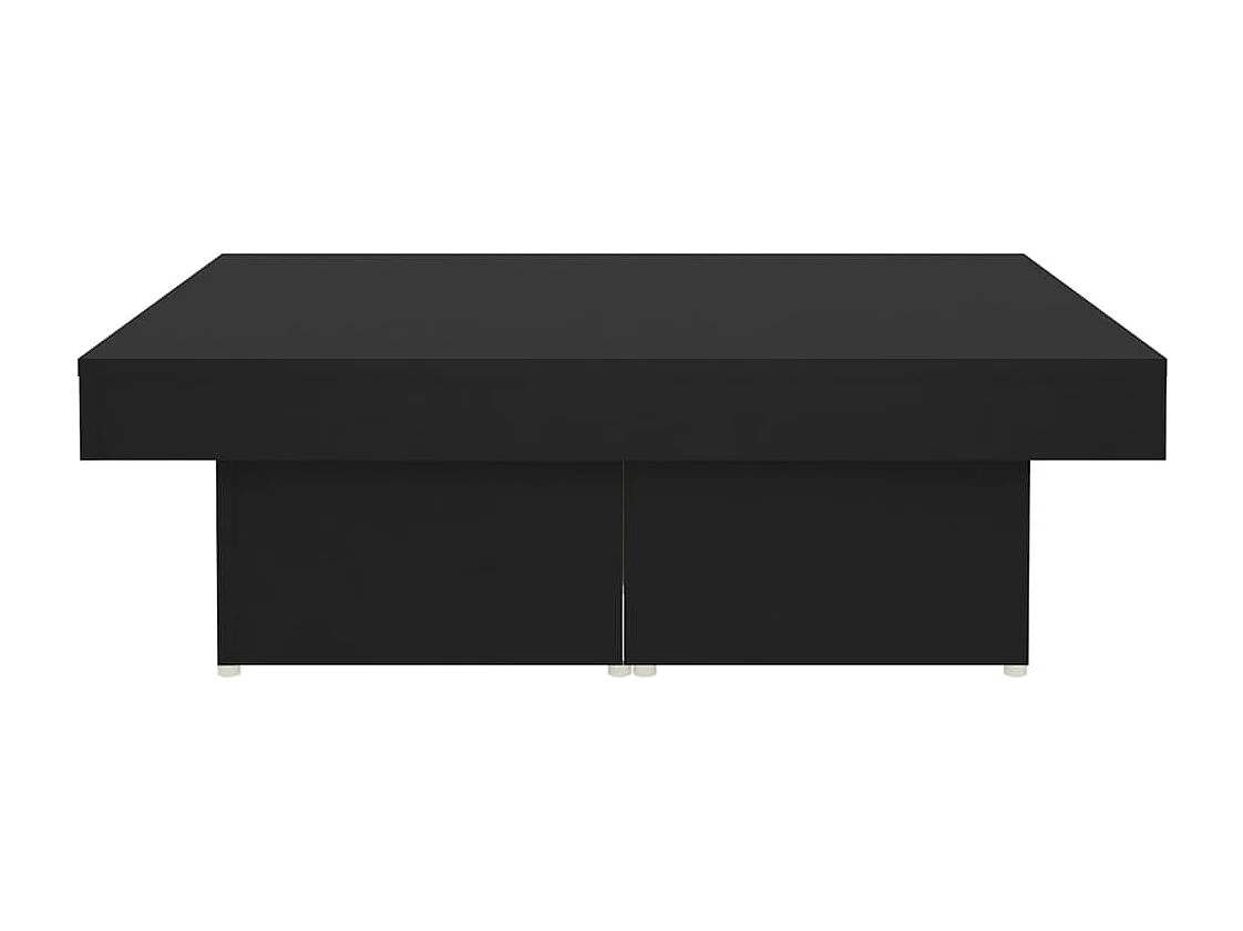 Mesa de centro madera contrachapada negro 90x90x28 cm