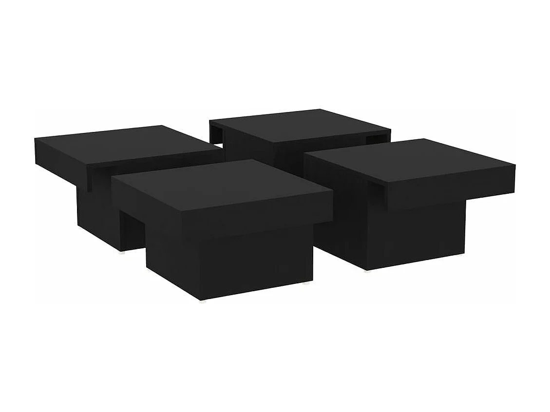 Mesa de centro 90x90x28 cm contraplacado preto