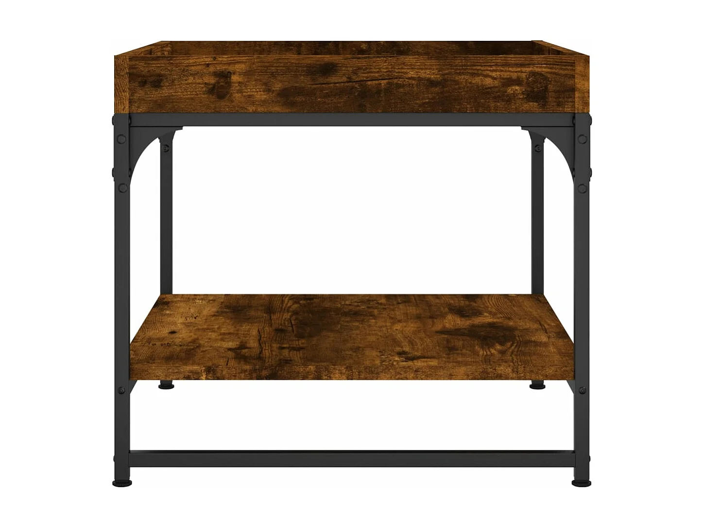 Mesa de centro madera ingeniería roble ahumado 49,5x49,5x45 cm