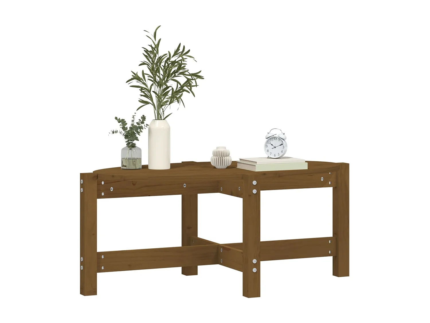 Salontafel 87x48x35 cm massief grenenhout honingbruin