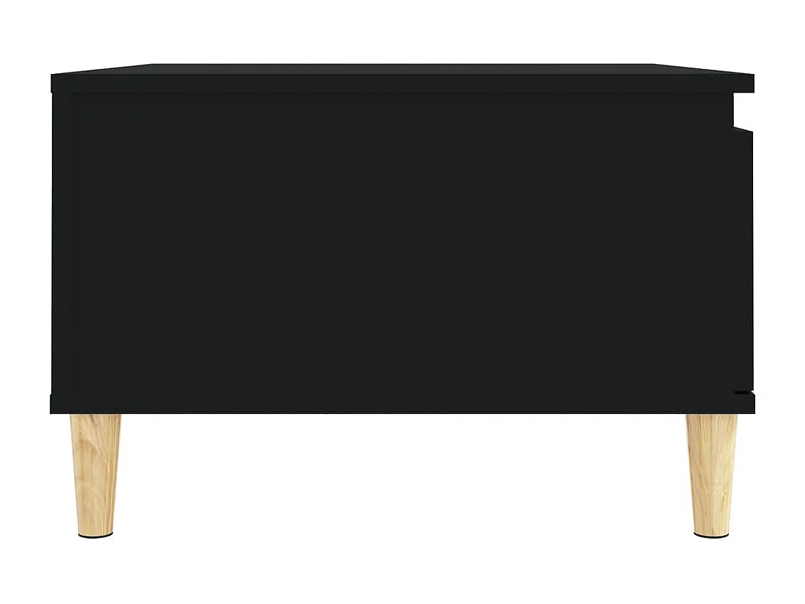 Table basse noir 55x55x36,5 cm bois d'ingénierie