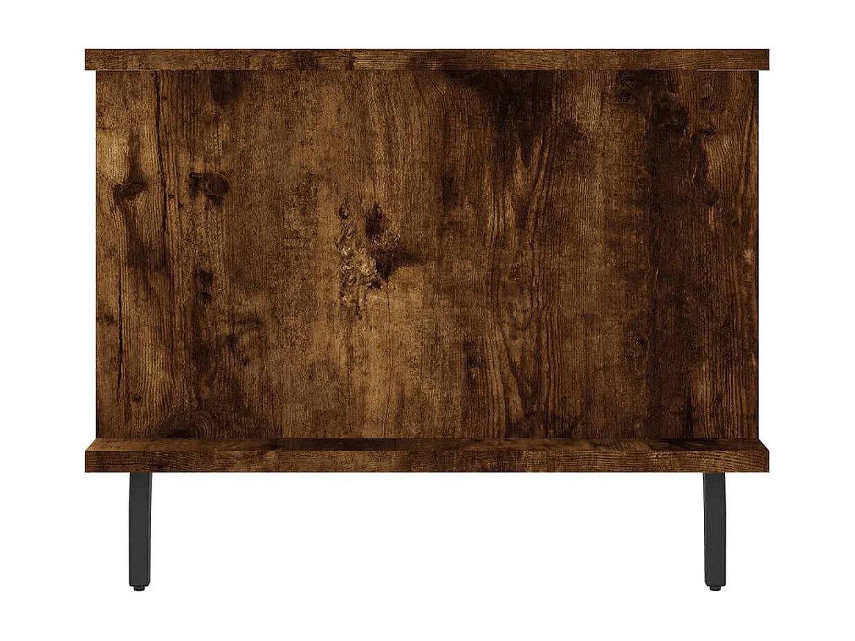 Table basse chêne fumé 90x50x40 cm bois d'ingénierie
