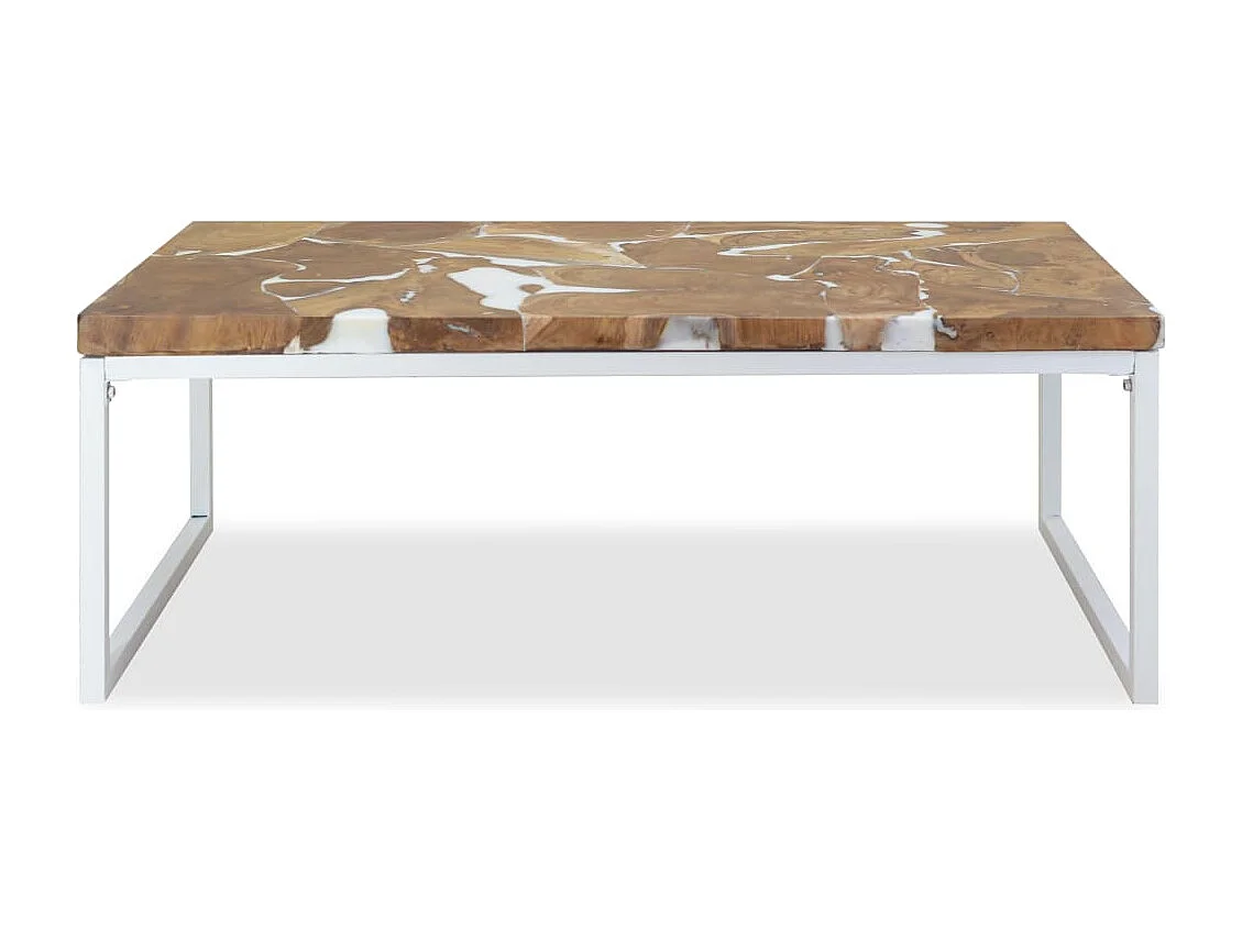 Table basse Teck Résine 110 x 60 x 40 cm