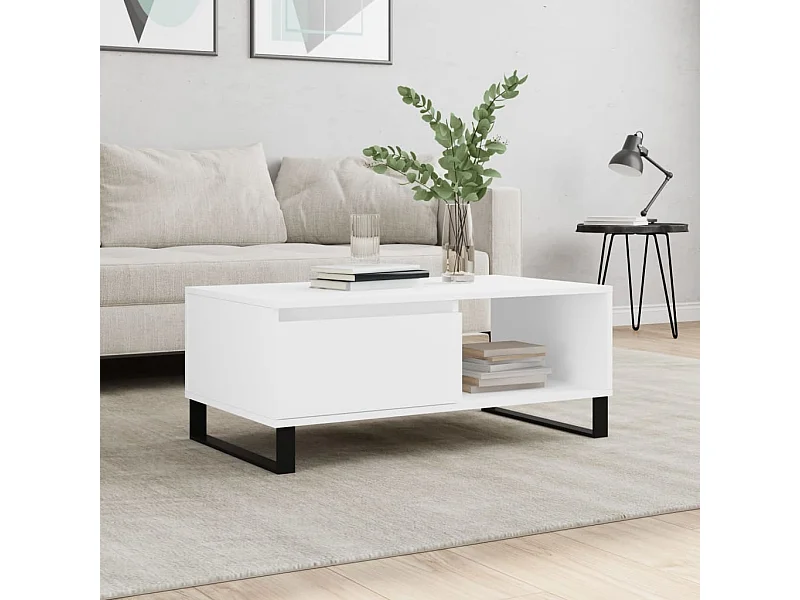 Mesa de centro 90x50x36,5 cm derivados de madeira branco