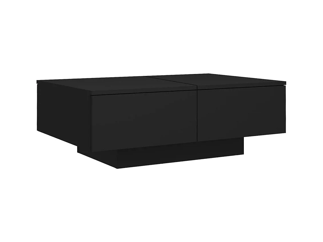 Table basse Noir 90x60x31 cm Aggloméré