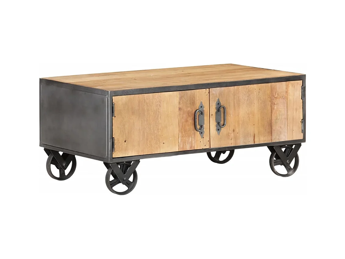 Table basse 90x50x39 cm Bois de récupération massif