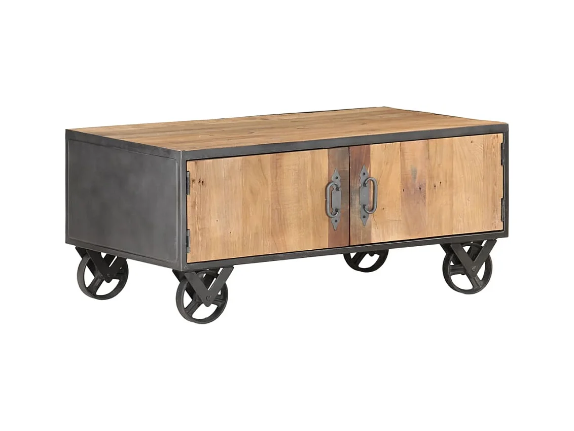 Table basse 90x50x39 cm Bois de récupération massif