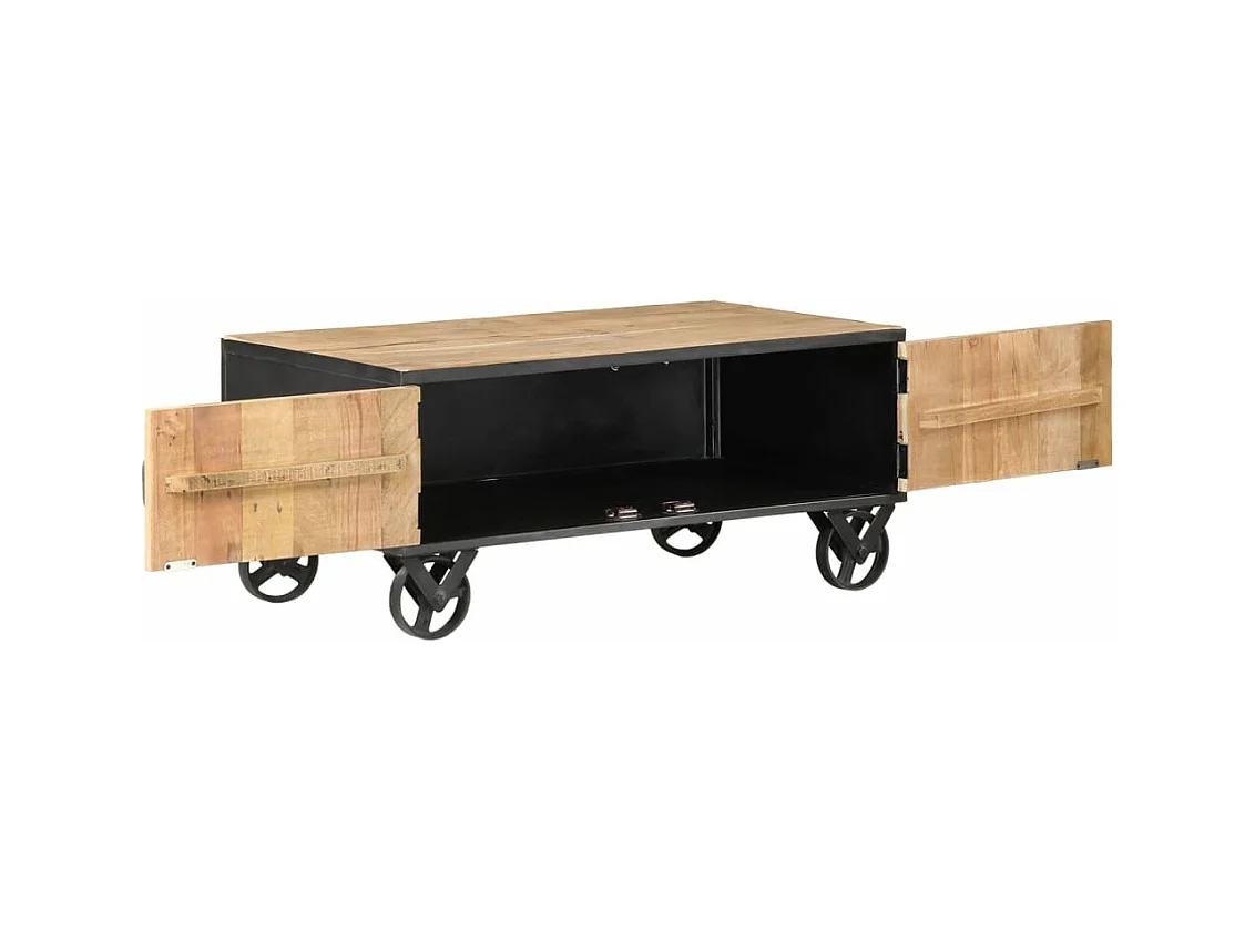 Table basse 90x50x39 cm Bois de récupération massif