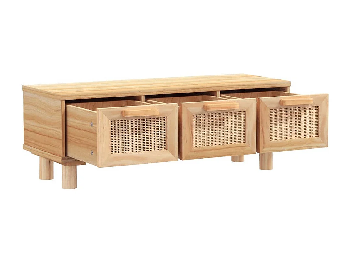 Table basse Marron 80x40x30 cm Bois d'ingénierie et pin massif