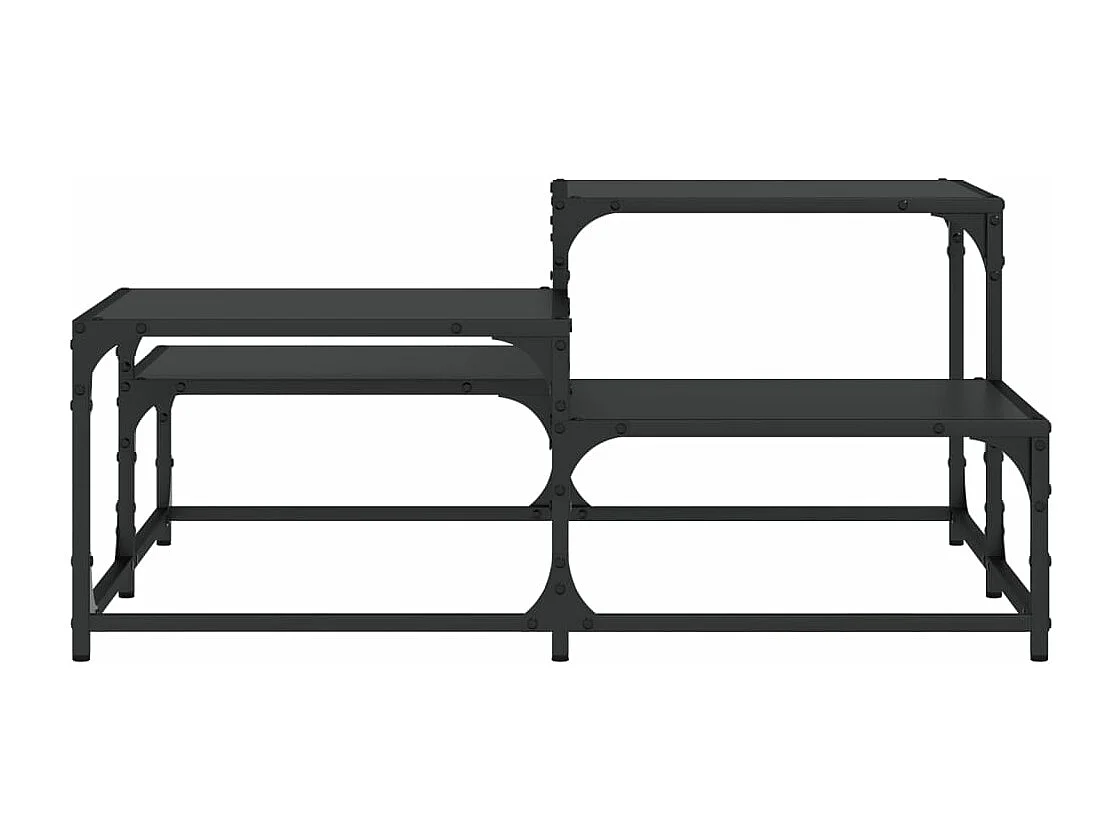 Salontafel 87,5x87,5x40 cm bewerkt hout zwart