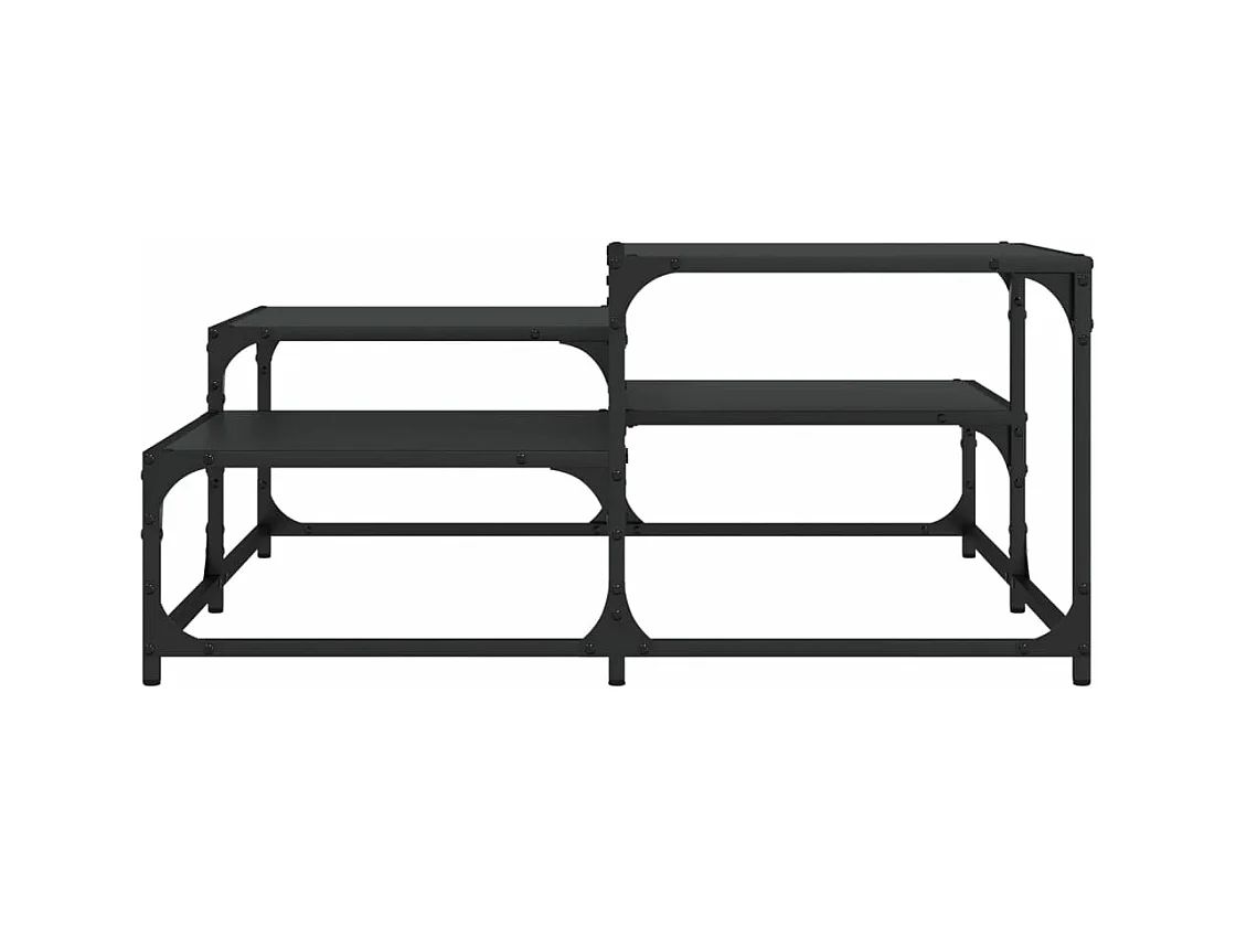 Table basse noir 87,5x87,5x40 cm bois d'ingénierie