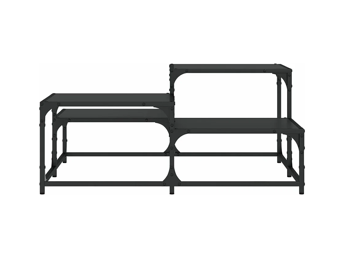 Table basse noir 87,5x87,5x40 cm bois d'ingénierie