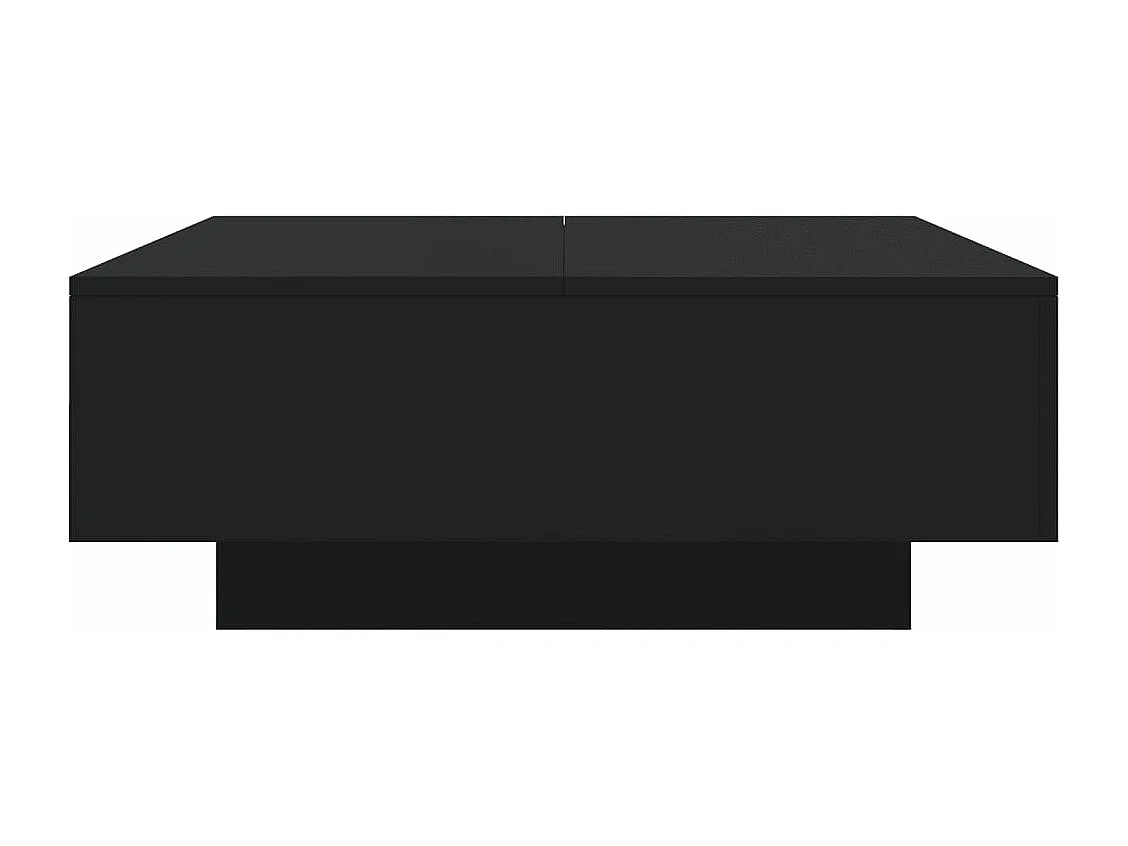 Salontafel met LED-verlichting 80x80x31 cm zwarty