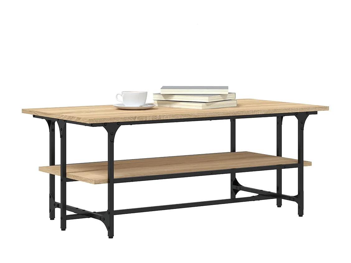 Mesa de centro madera contrachapada roble Sonoma 100x50x40 cm