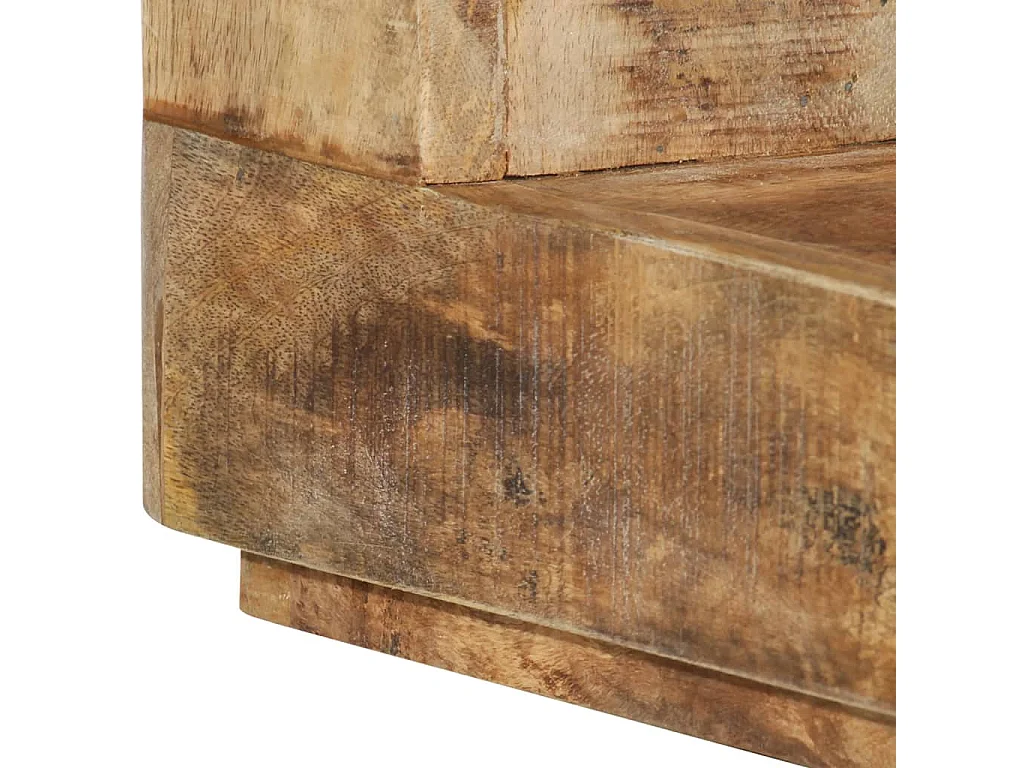 Mesa de centro de madera maciza de mango 45x45x40 cm