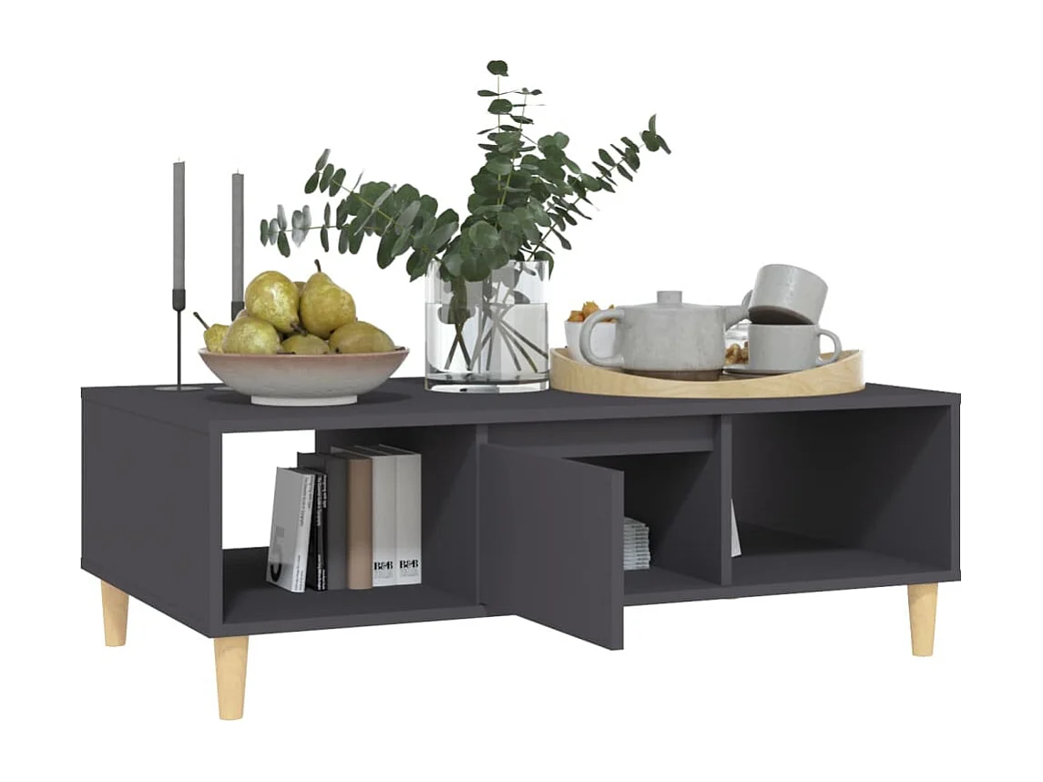 Table basse Gris 103,5x60x35 cm Aggloméré