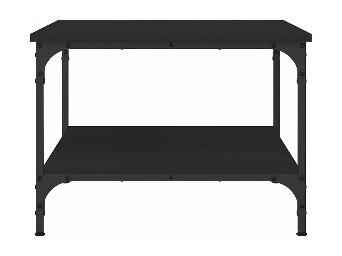 Table basse Noir 55x55x40 cm bois d'ingénierie