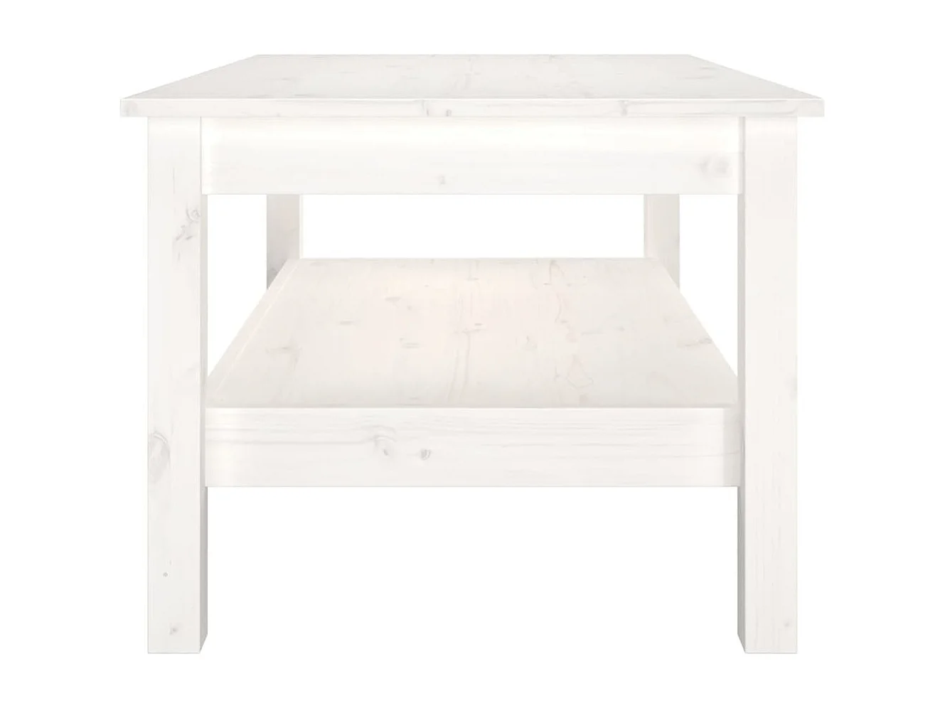 Table basse Blanc 80x50x40 cm Bois massif de pin