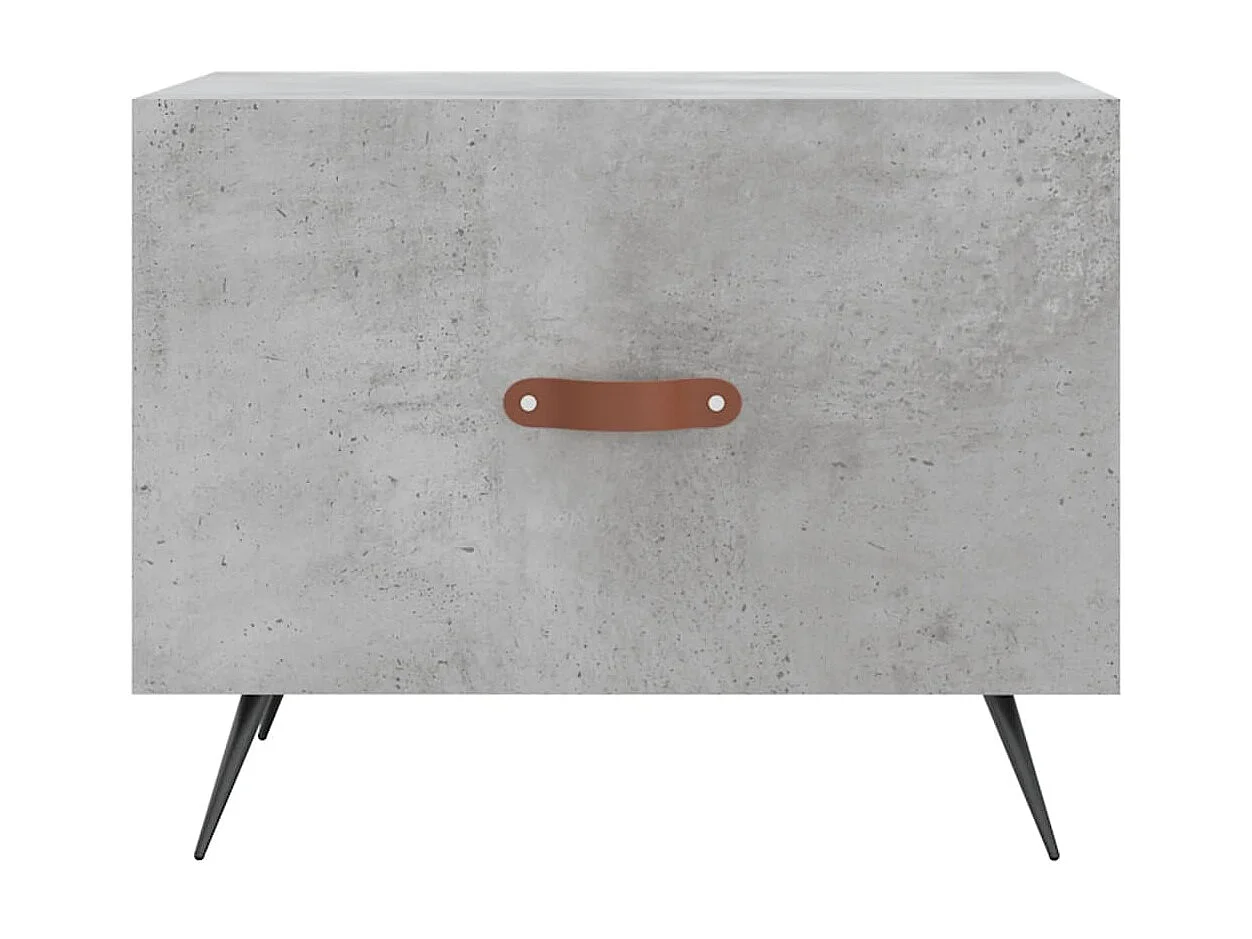 Table basse gris béton 50x50x40 cm bois d'ingénierie