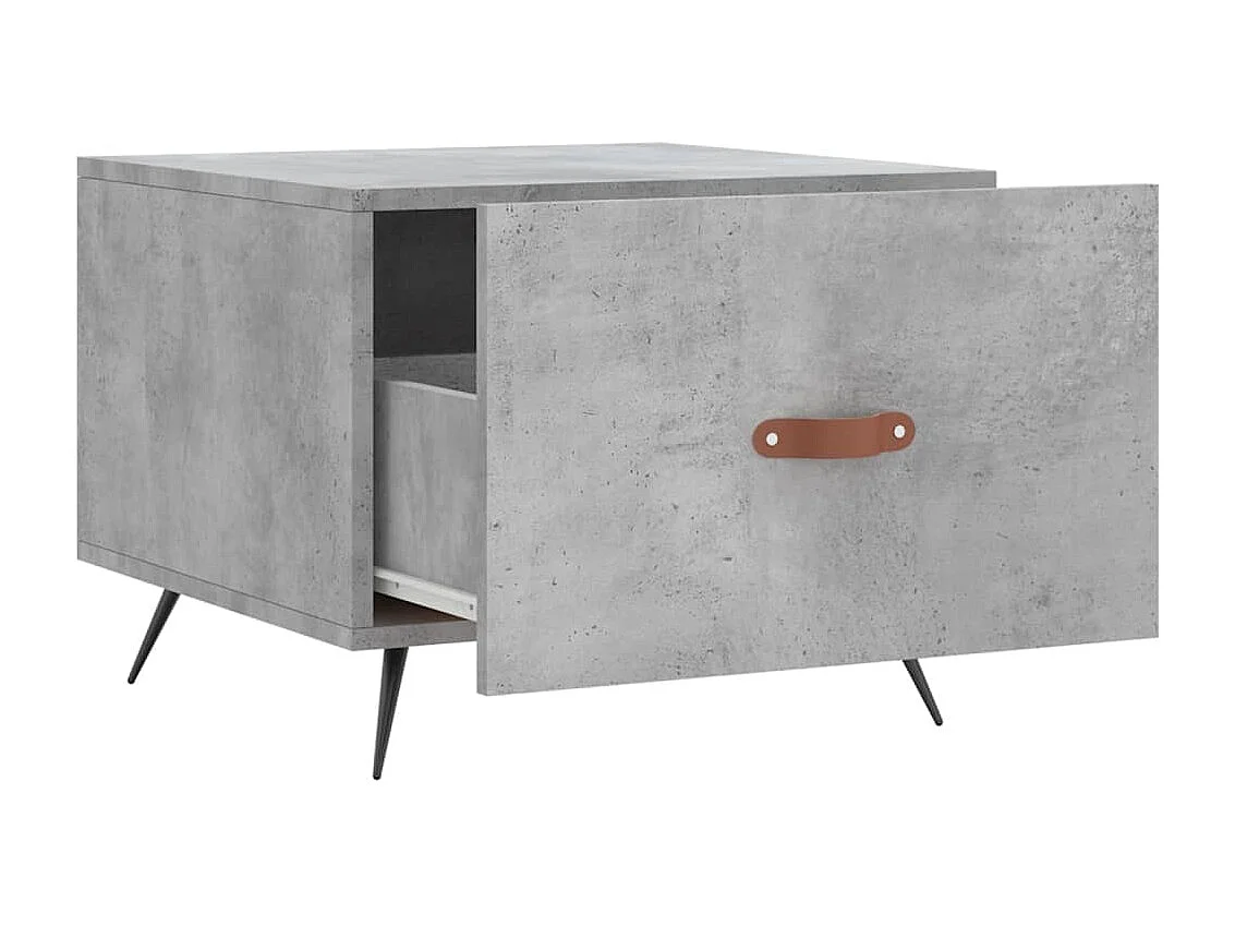 Table basse gris béton 50x50x40 cm bois d'ingénierie