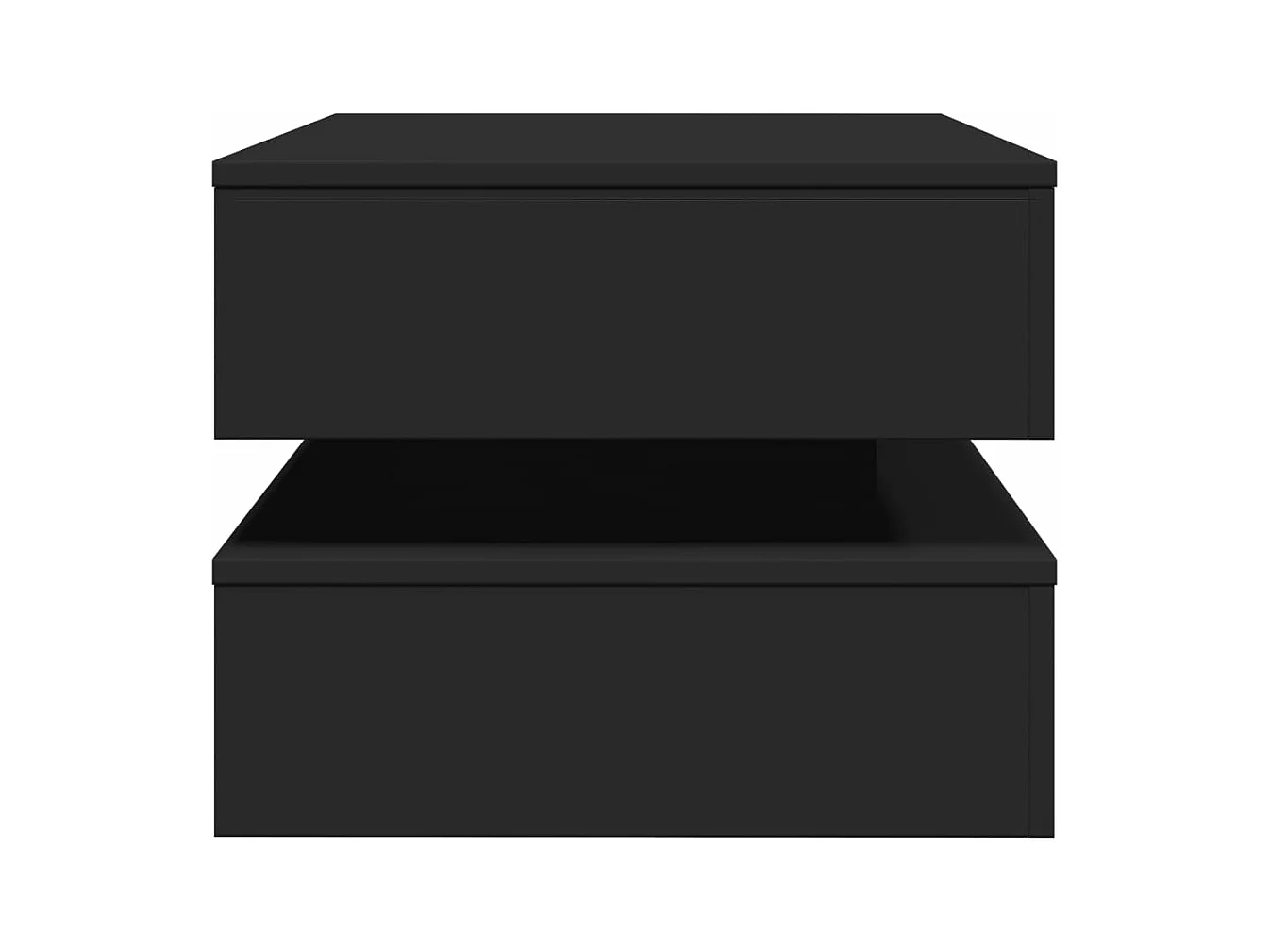 Table basse avec lumières LED noir 90x50x40 cm