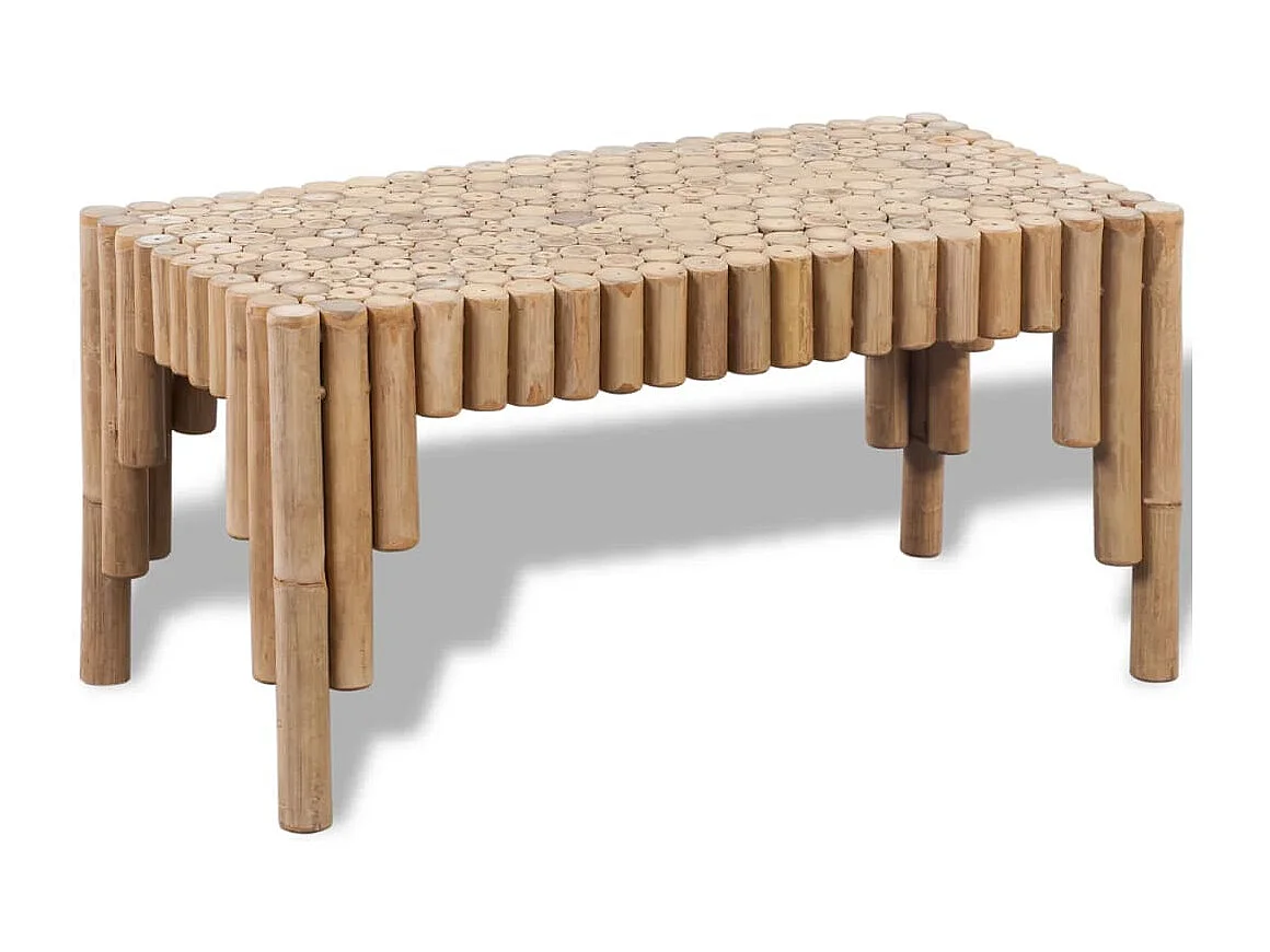 Mesa de centro de palos de bambú