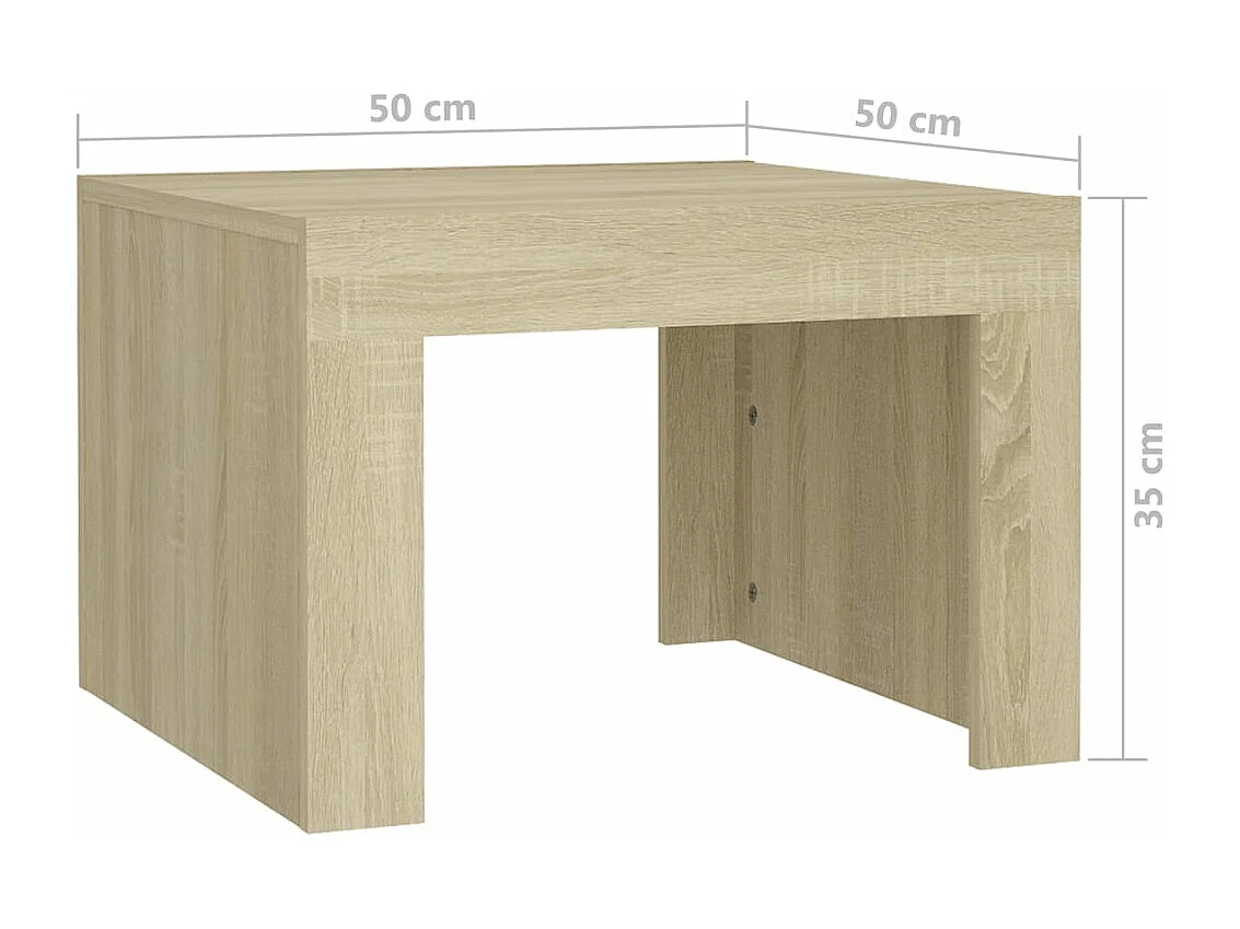 Table basse Chêne sonoma 50x50x35 cm Aggloméré