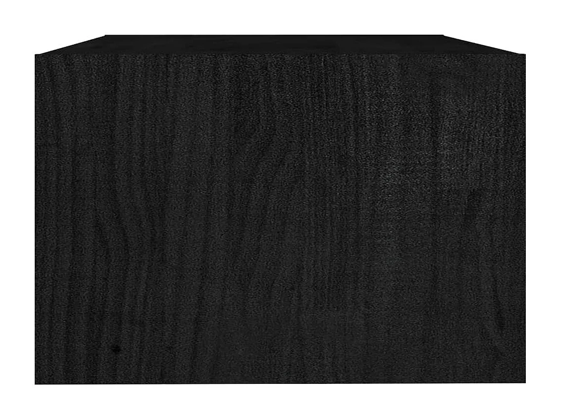 Mesa de centro 75x50x33,5 cm madeira de pinho maciça preto