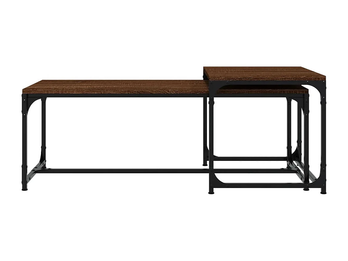 Tables basses 2 pièces Chêne marron Bois d'ingénierie