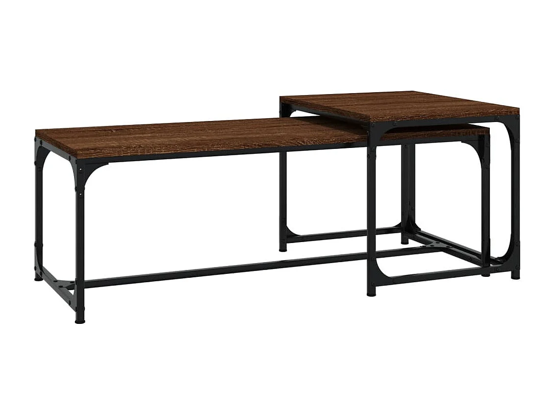 Tables basses 2 pièces Chêne marron Bois d'ingénierie
