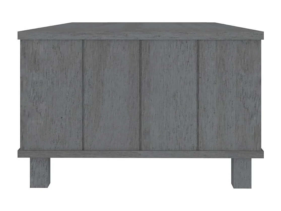 Table basse HAMAR Gris foncé 100x55x35 cm Bois massif de pin