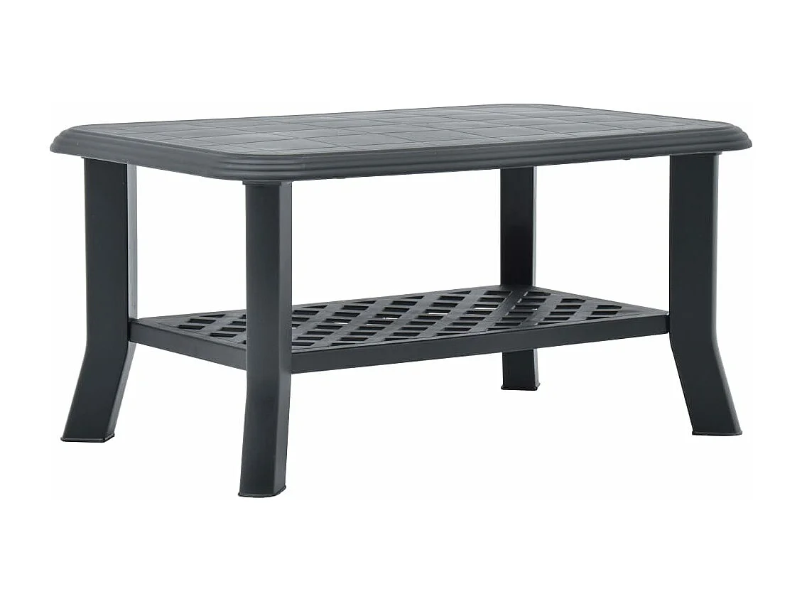 Table basse Anthracite 90 x 60 x 46 cm Plastique