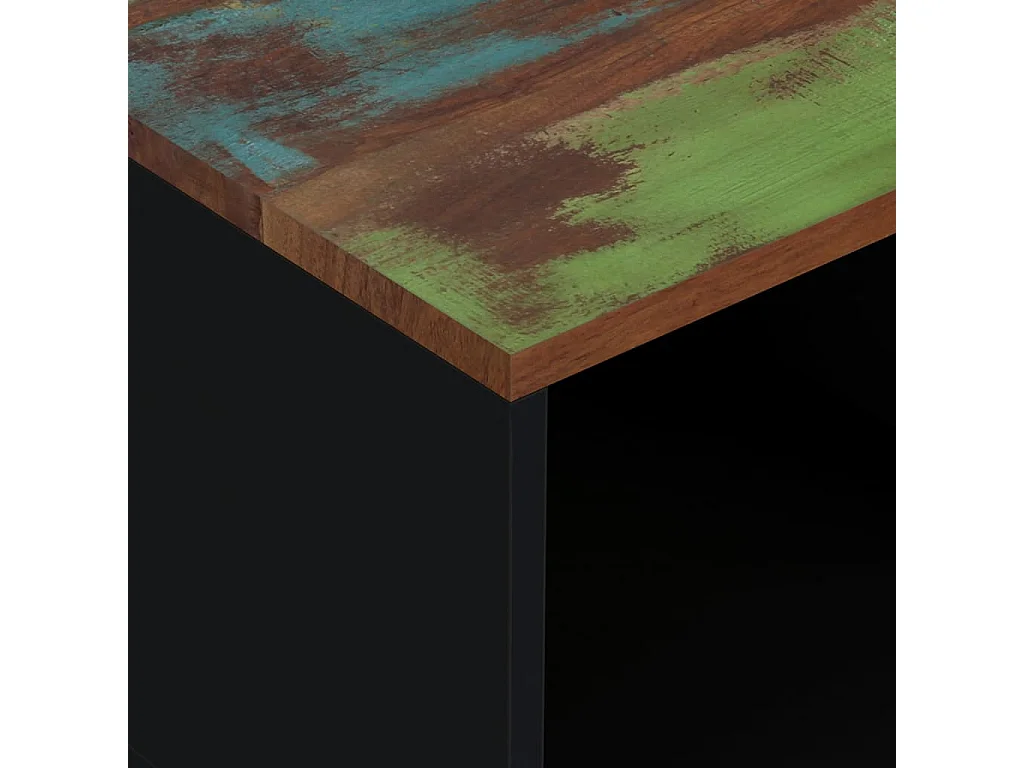 Mesa de centro madera reciclada y contrachapada 80x50x40 cm