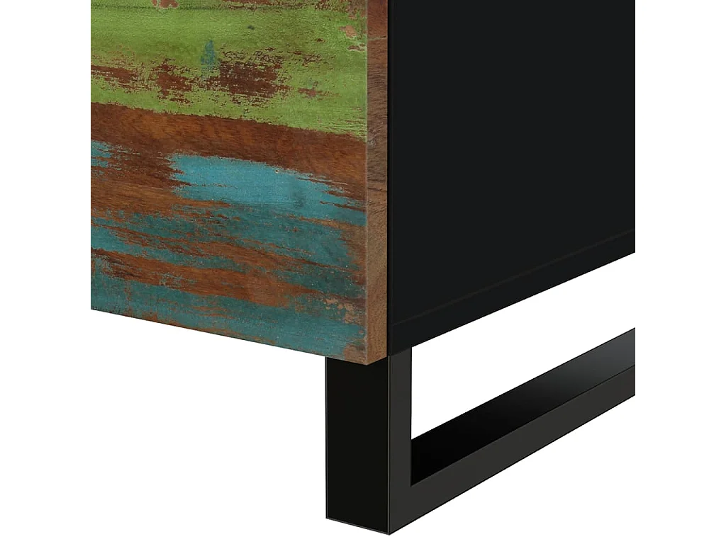 Mesa de centro madera reciclada y contrachapada 80x50x40 cm