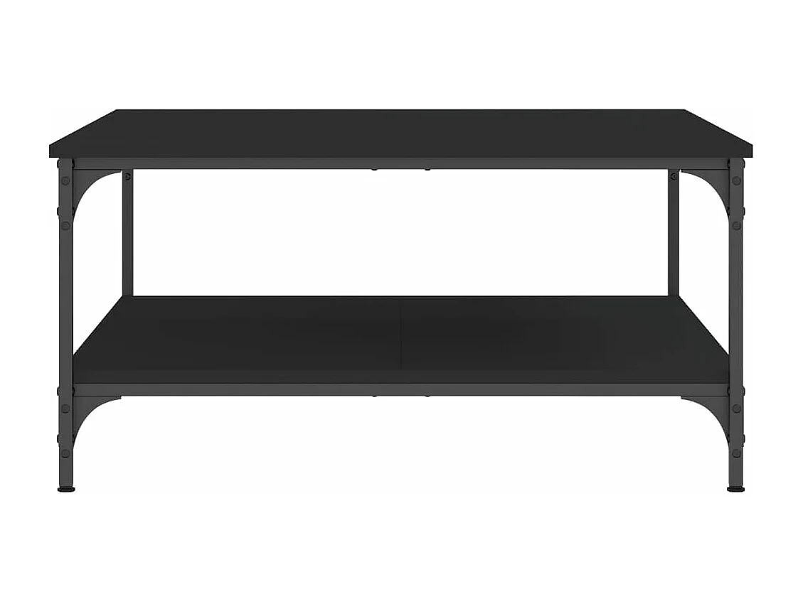 Table basse noir 80x80x40 cm bois d'ingénierie