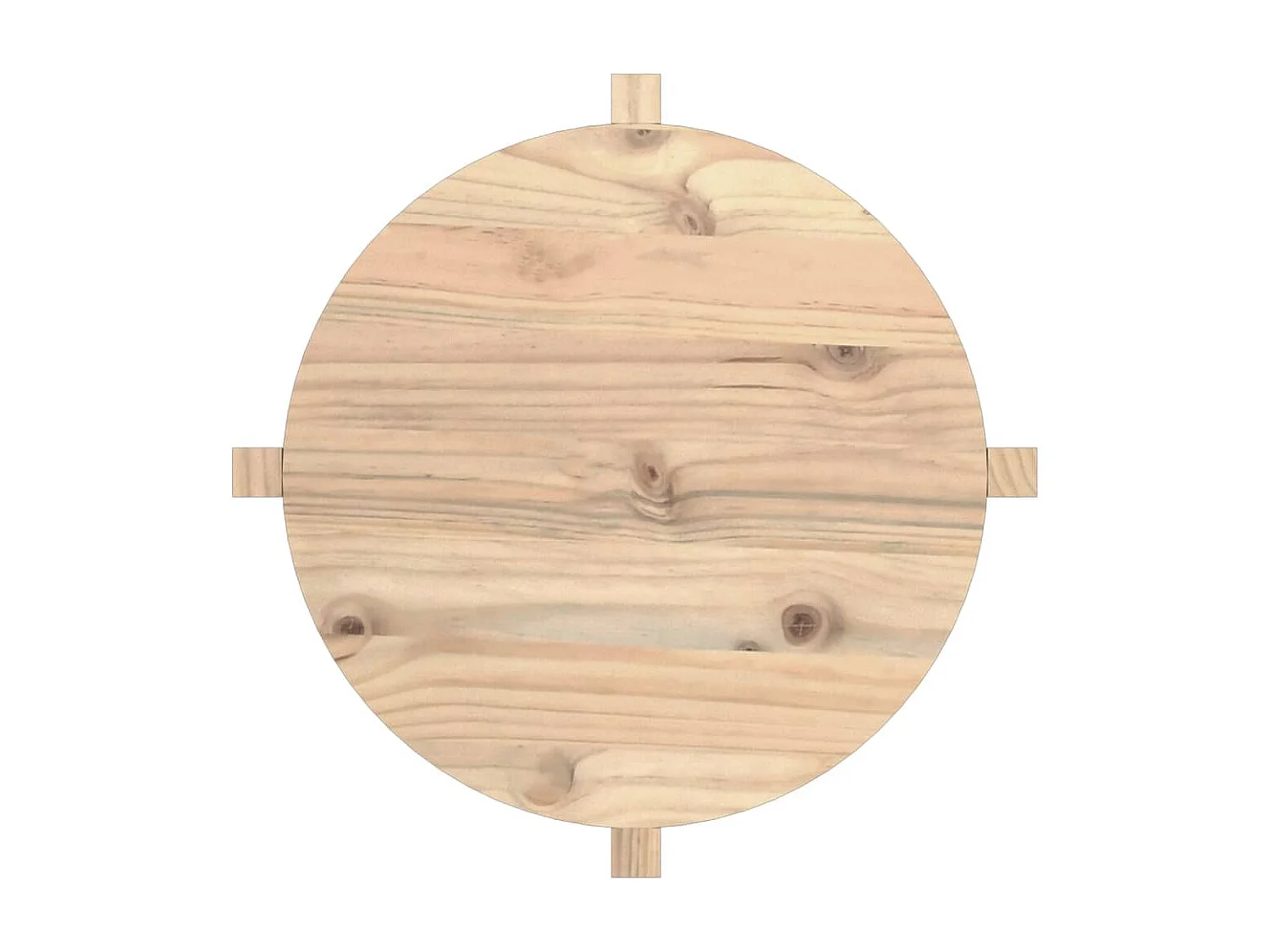 Table basse Ø 62,5x45 cm Bois massif de pin