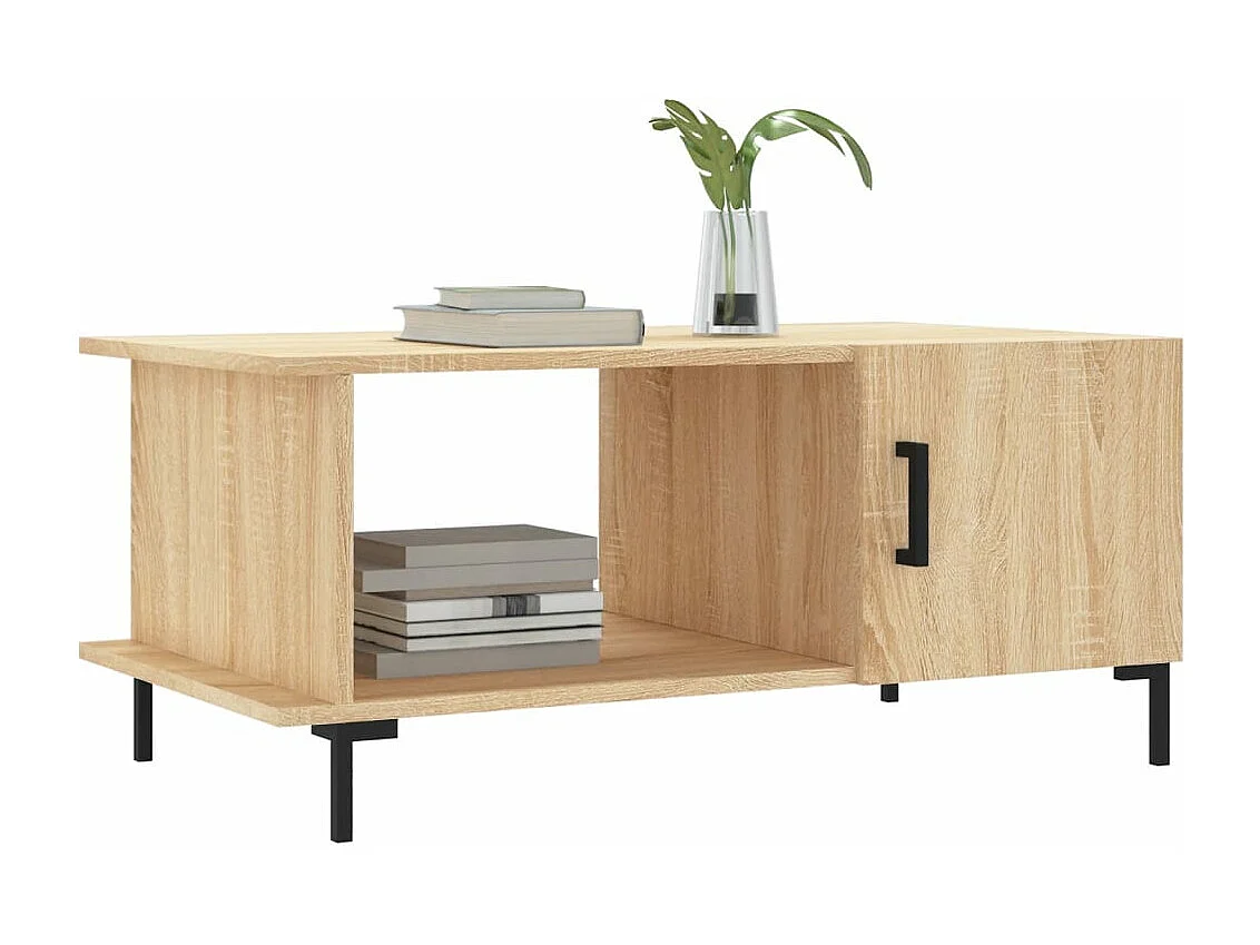 Mesa de centro madera contrachapada roble Sonoma 90x50x40 cm