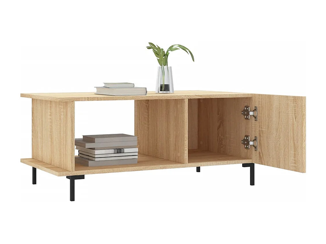 Mesa de centro madera contrachapada roble Sonoma 90x50x40 cm