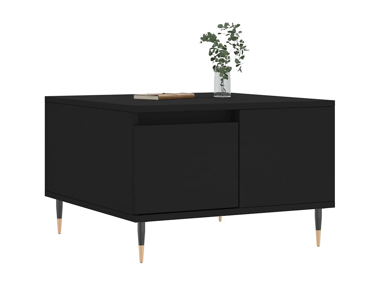 Table basse noir 55x55x36,5 cm bois d'ingénierie