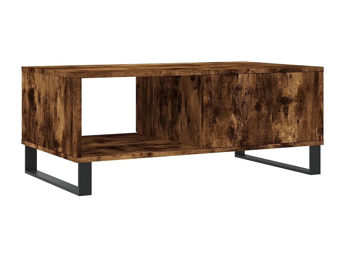 Table basse Chêne fumé 90x50x36,5 cm Bois d'ingénierie