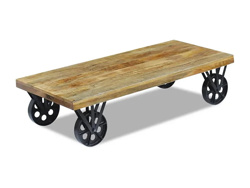 Table basse en bois de manguier 120 x 60 x 30 cm