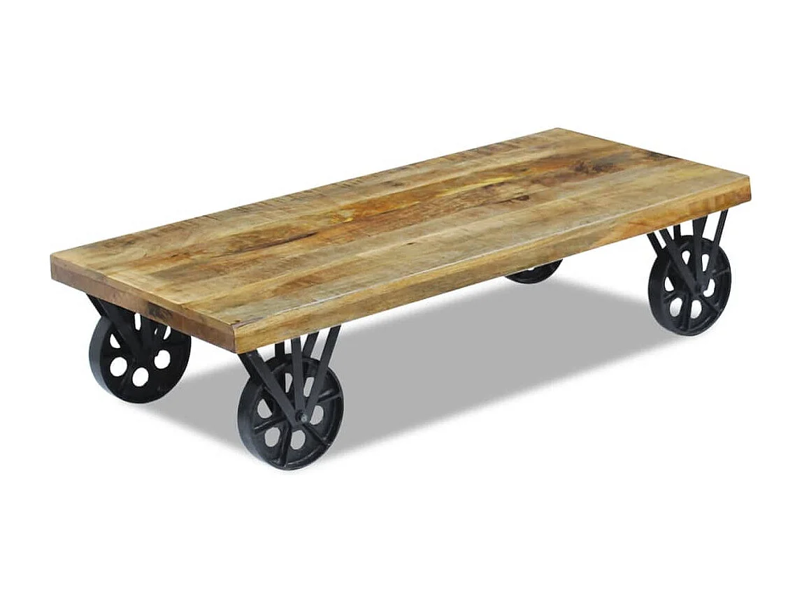Table basse en bois de manguier 120 x 60 x 30 cm
