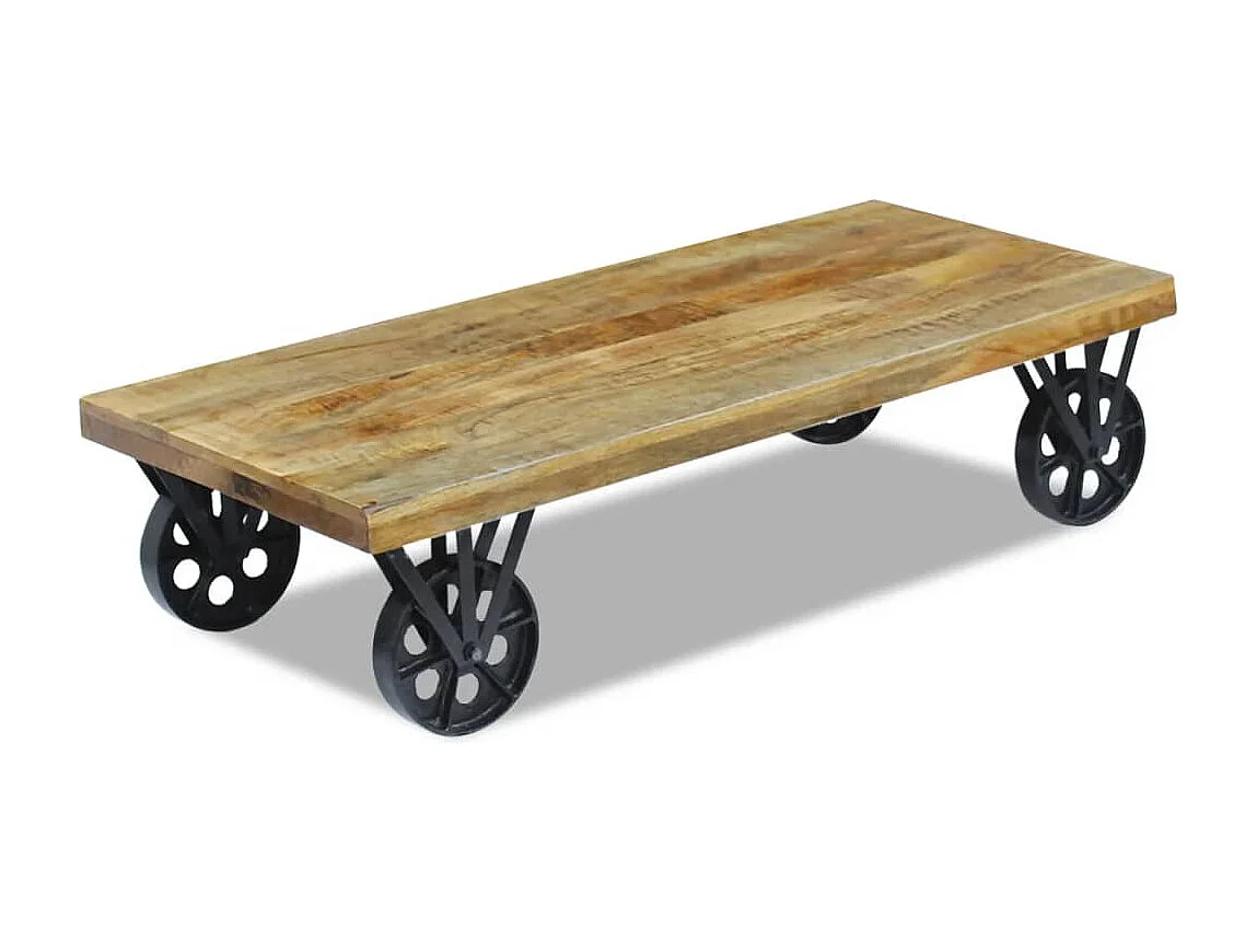 Table basse en bois de manguier 120 x 60 x 30 cm
