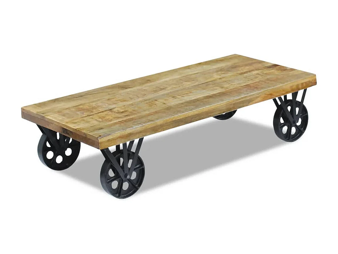 Table basse en bois de manguier 120 x 60 x 30 cm