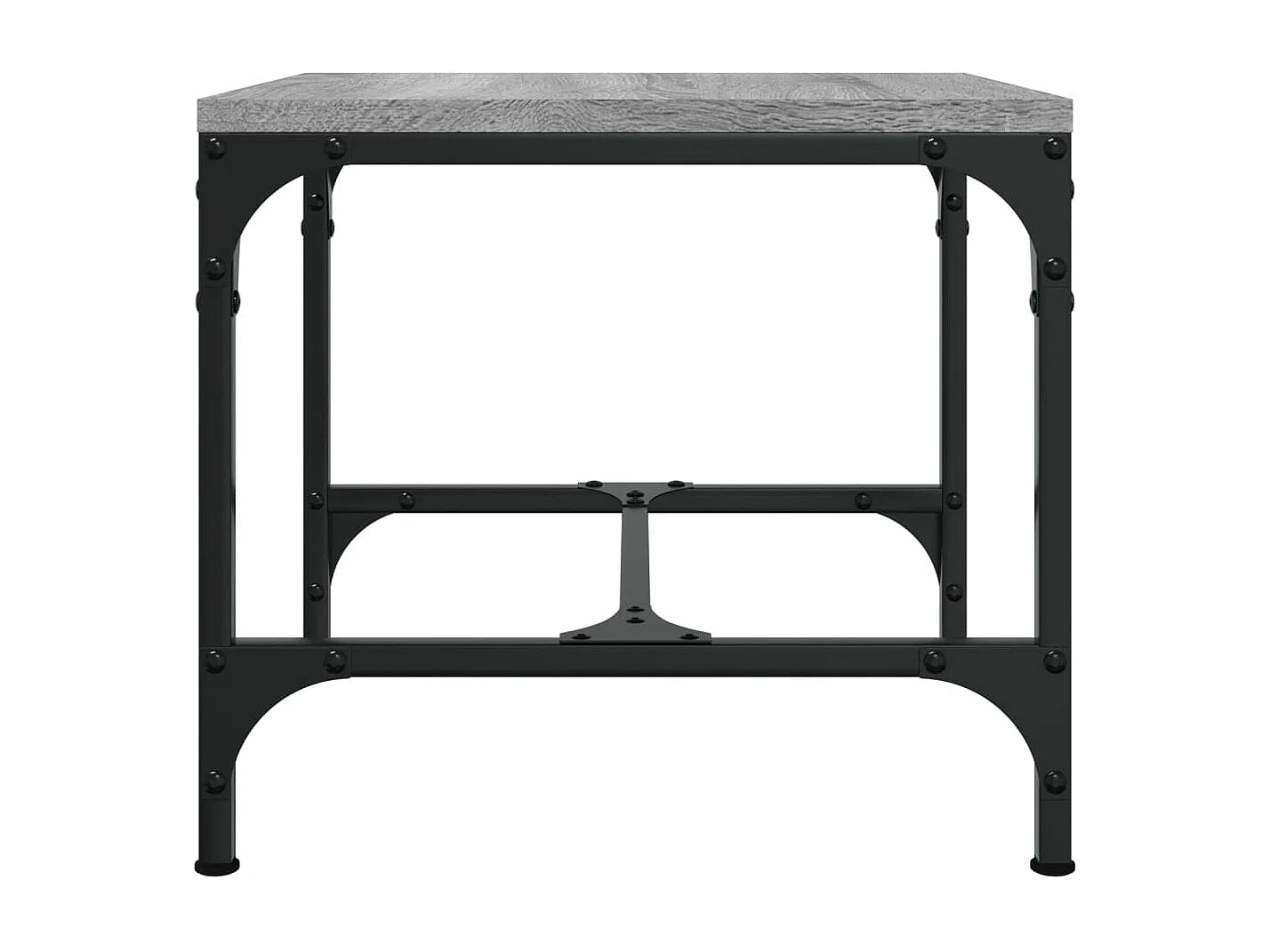 Bijzettafels 2 st 40x40x35 cm bewerkt hout grijs sonoma eiken