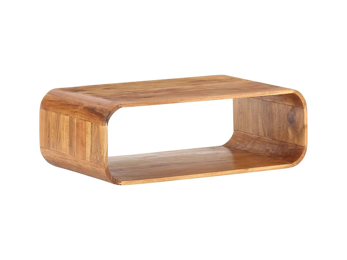 Mesa de centro de madera maciza de acacia 90x50x30 cm