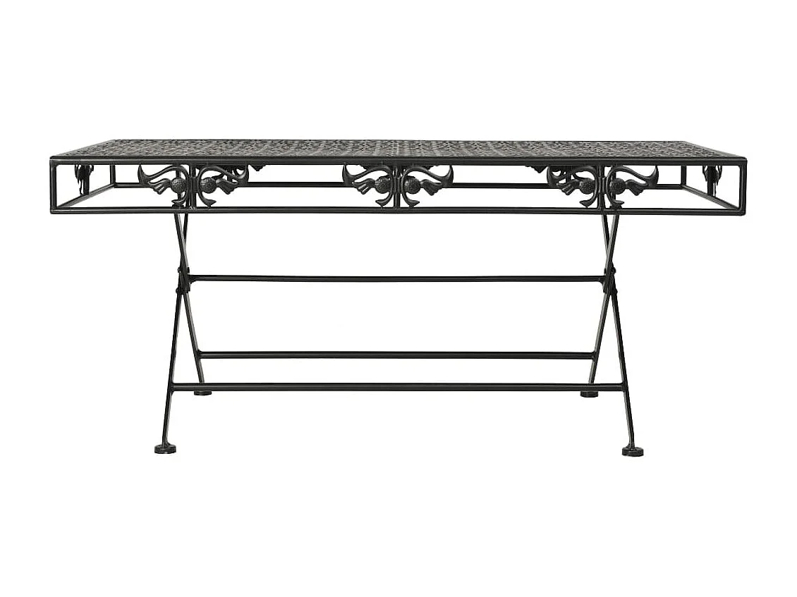 Table basse pliante Style vintage Métal 100 x 50 x 45 cm Noir