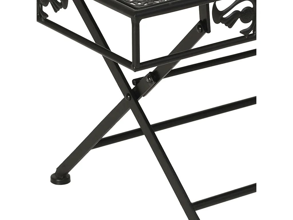 Table basse pliante Style vintage Métal 100 x 50 x 45 cm Noir