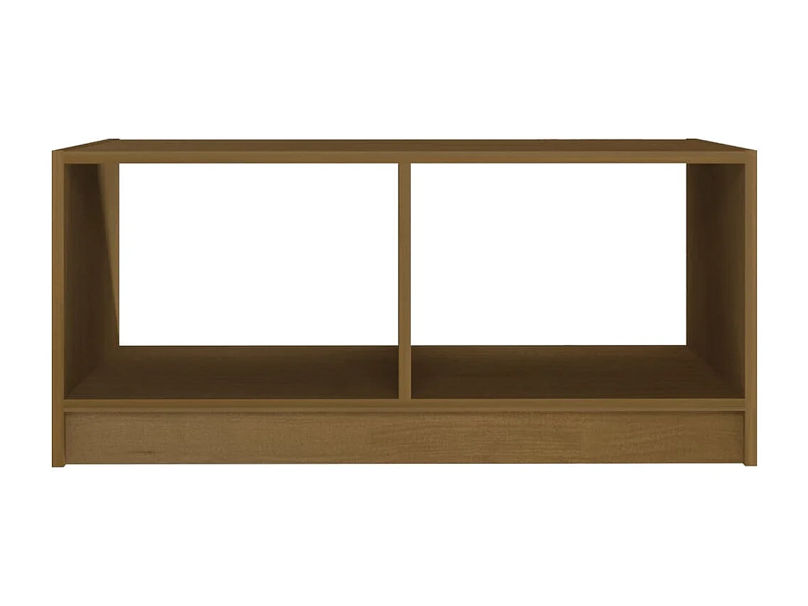 Table basse Marron miel 75x50x33,5 cm Bois de pin massif