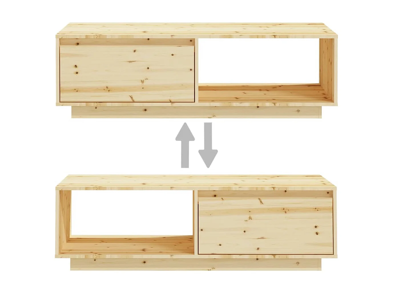 Table basse 110x50x33,5 cm Bois de sapin massif